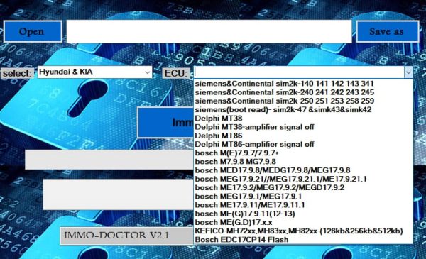 IMMO DOCTOR V2.1 SOFTWARE FOR IMMO OFF KIA HYUNDAI