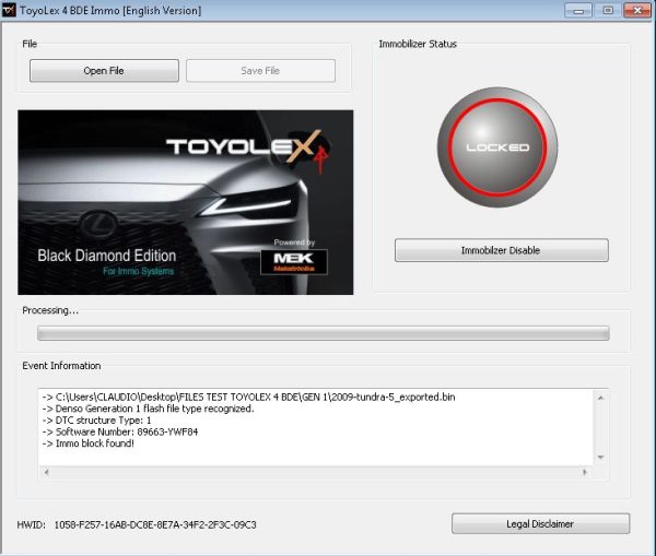 TOYOLEX 4 SOFTWARE FOR IMMO OFF TOYOTA LEXUES - Image 2