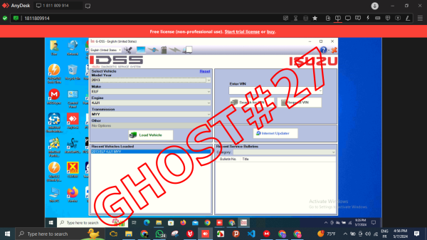 Isuzu G-IDSS 12/2023 v21.07.4.1 Diagnostic Service Software